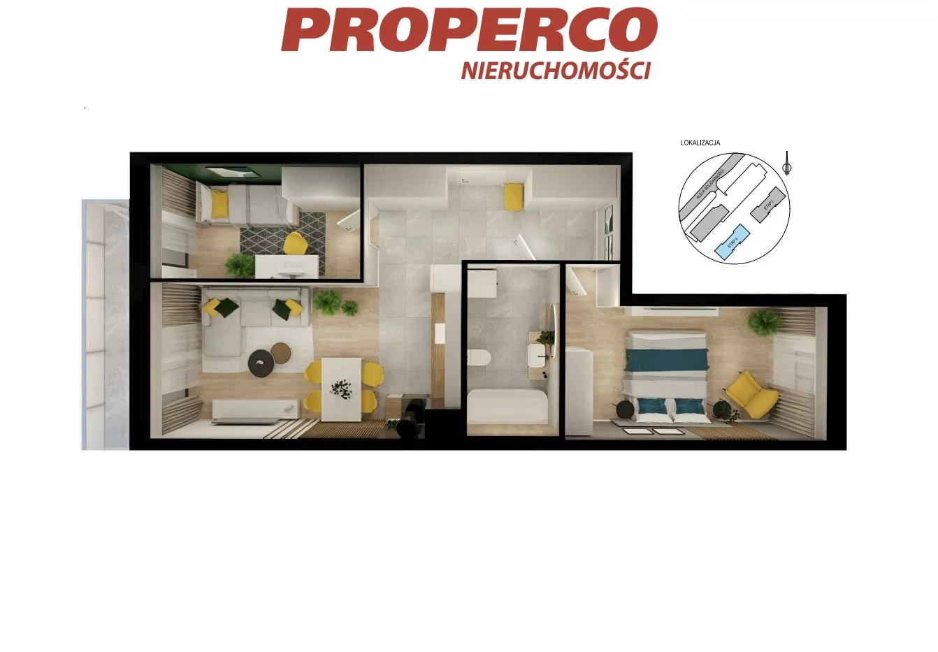 3 pokoje, mieszkanie 56,30 m², piętro 7, oferta nr , PRP-MS-73731, Kielce, KSM, Aleja Solidarności