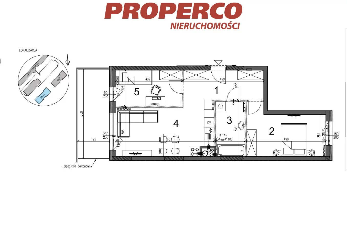 3 pokoje, mieszkanie 56,30 m², piętro 3, oferta nr , PRP-MS-73713, Kielce, KSM, Aleja Solidarności