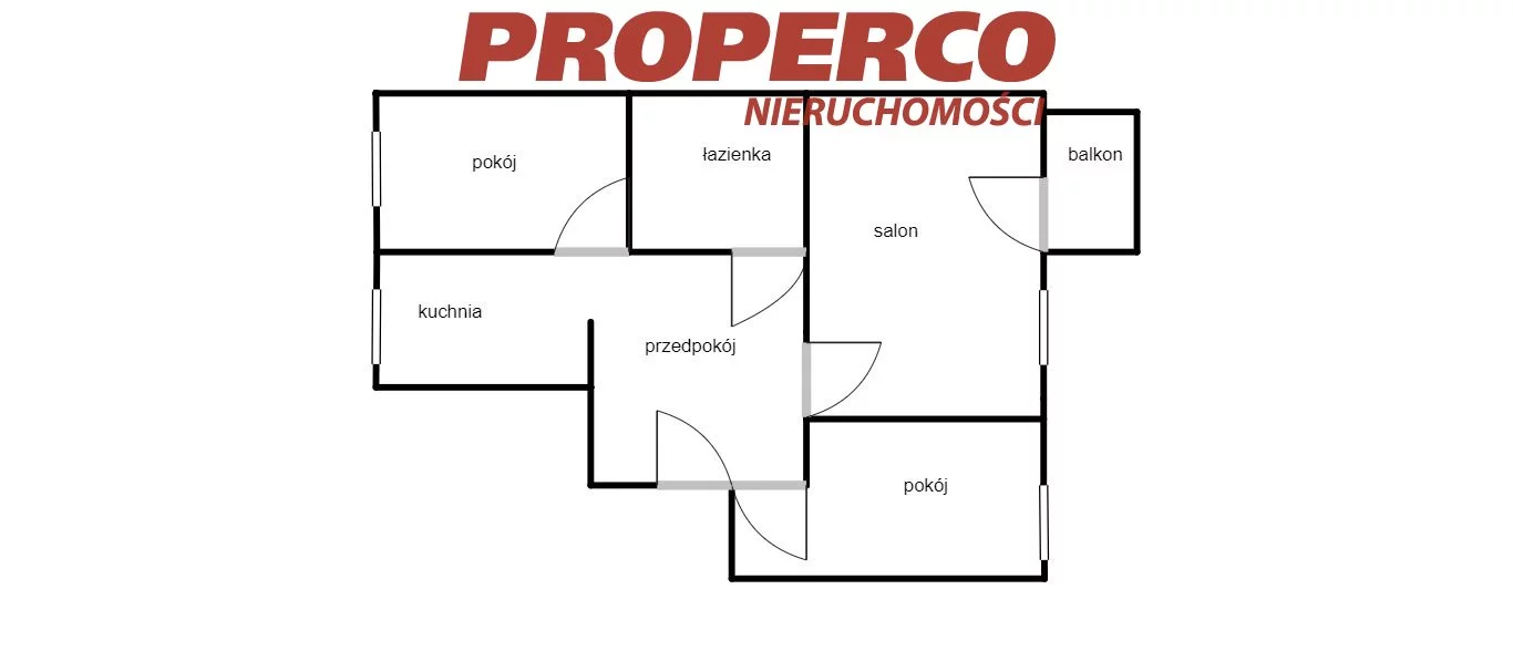 3 pokoje, mieszkanie 58,90 m², piętro 4, oferta nr , PRP-MS-74717, Kielce, Sady, Dębowa