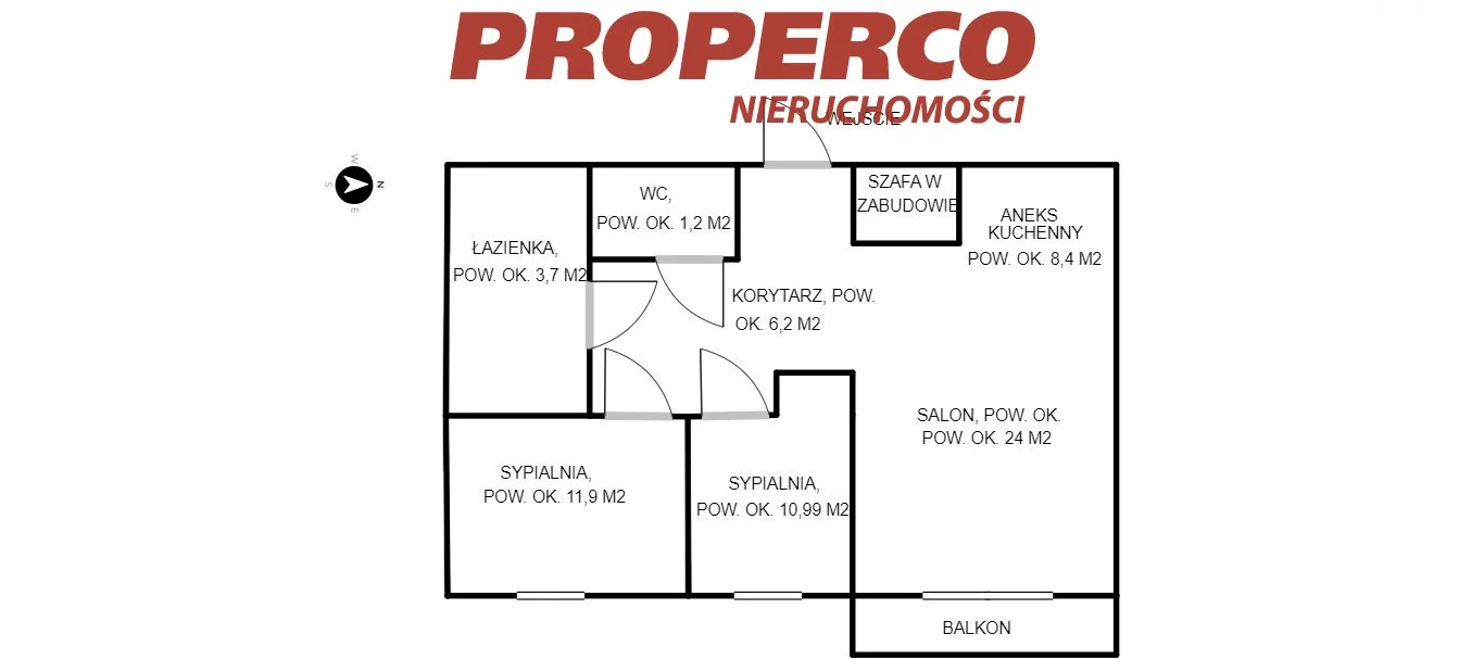 3 pokoje, mieszkanie 72,53 m², piętro 2, oferta nr , PRP-MS-73298, Kielce, Podkarczówka, Fosforytowa