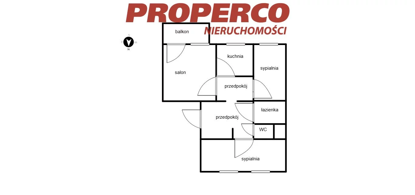 3 pokoje, mieszkanie 58,29 m², piętro 4, oferta nr , PRP-MS-75364, Starachowice, Górna