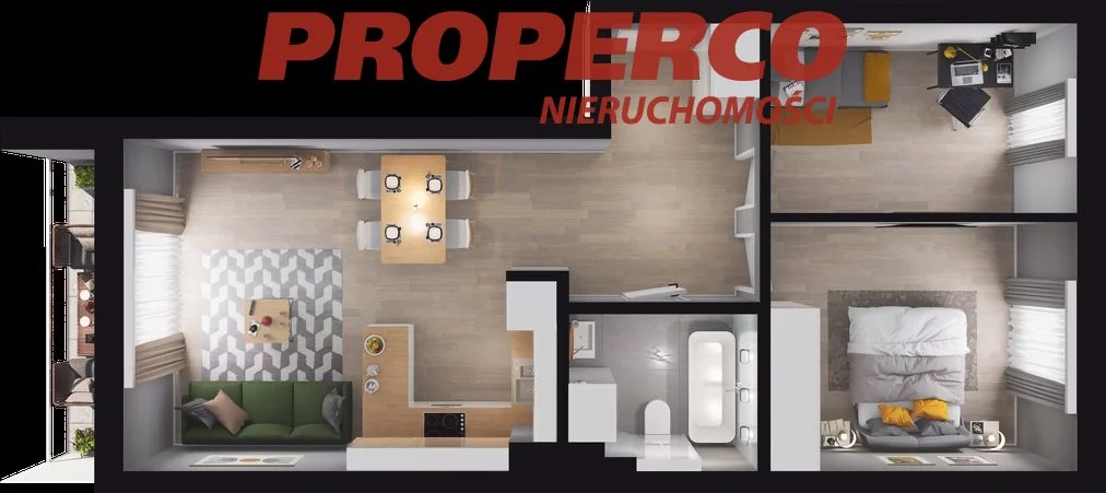 3 pokoje, mieszkanie 55,45 m², parter, oferta nr , PRP-MS-72524, Kielce, Pod Telegrafem, Karskiego