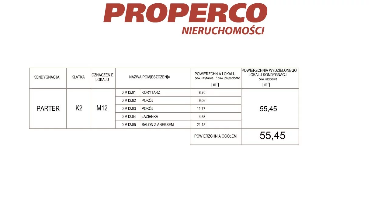 3 pokoje, mieszkanie 55,45 m², parter, oferta nr , PRP-MS-72524, Kielce, Pod Telegrafem, Karskiego