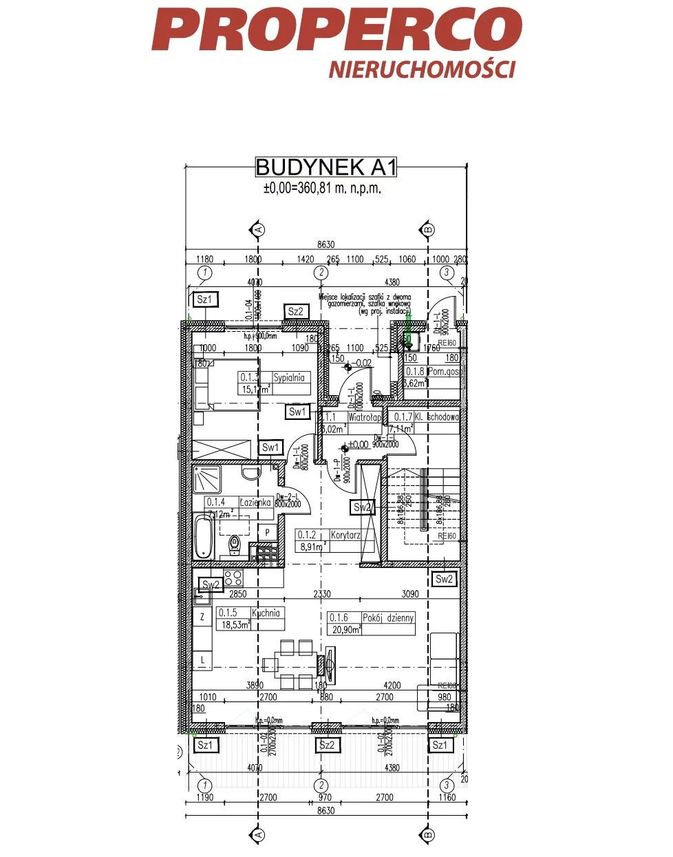 3 pokoje, mieszkanie 74,00 m², parter, oferta nr , PRP-MS-71164, Masłów Pierwszy