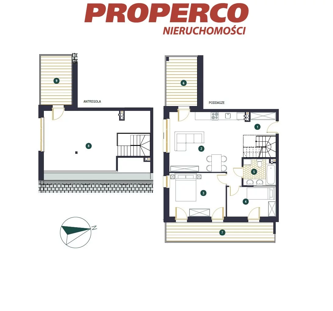 3 pokoje, mieszkanie 65,57 m², piętro 2, oferta nr , PRP-MS-73972, Mrągowo