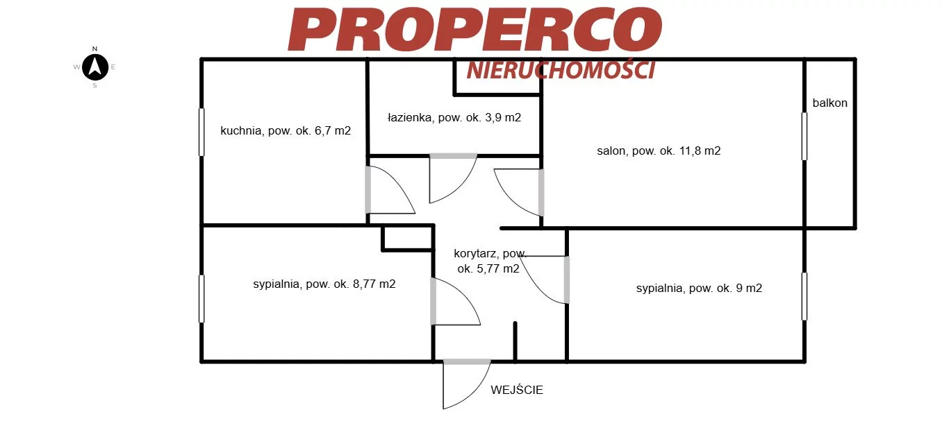 3 pokoje, mieszkanie 47,95 m², piętro 9, oferta nr , PRP-MS-75064, Kielce, Sady, Nowowiejska