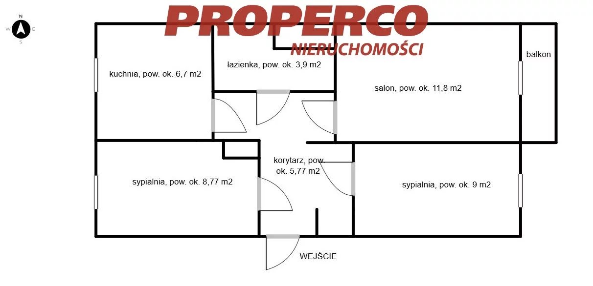 3 pokoje, mieszkanie 47,95 m², piętro 6, oferta nr , PRP-MS-75212, Kielce, Sady, Nowowiejska