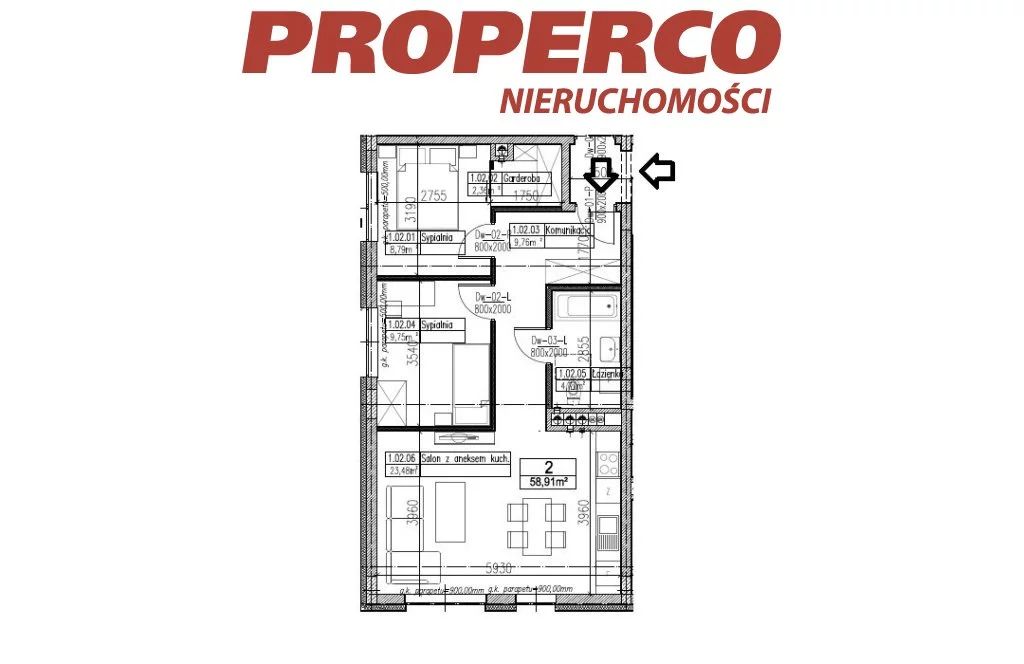 3 pokoje, mieszkanie 58,86 m², parter, oferta nr , PRP-MS-71898, Kielce, Na Stoku, Orląt Lwowskich