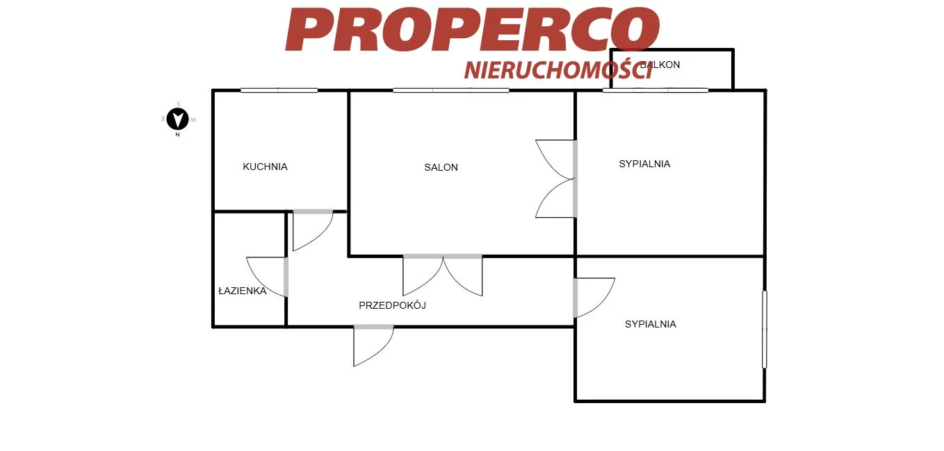 3 pokoje, mieszkanie 61,10 m², piętro 1, oferta nr , PRP-MS-75286, Kielce, Sady, Pocieszka