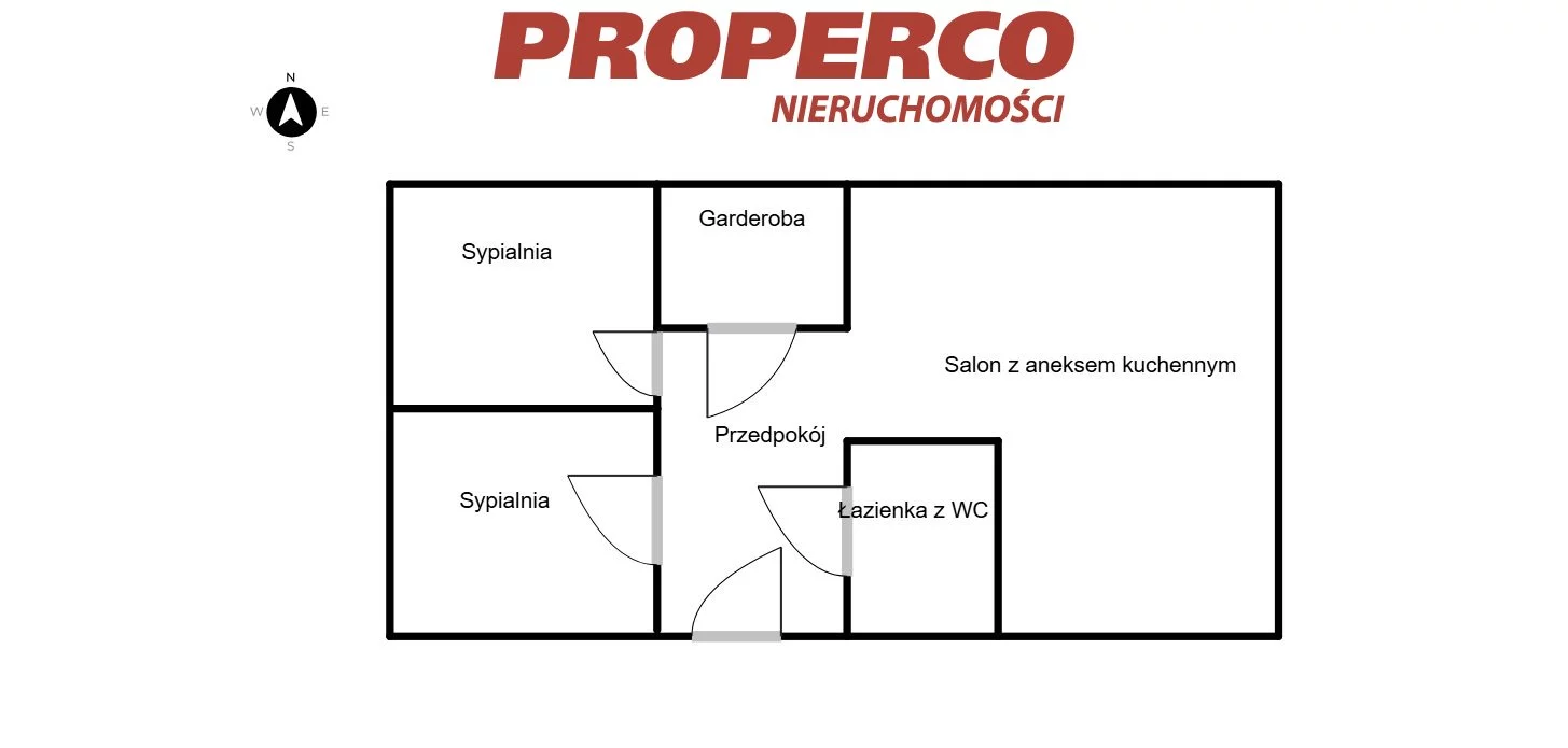 3 pokoje, mieszkanie 55,78 m², piętro 1, oferta nr , PRP-MS-75084, Busko-Zdrój, Waryńskiego