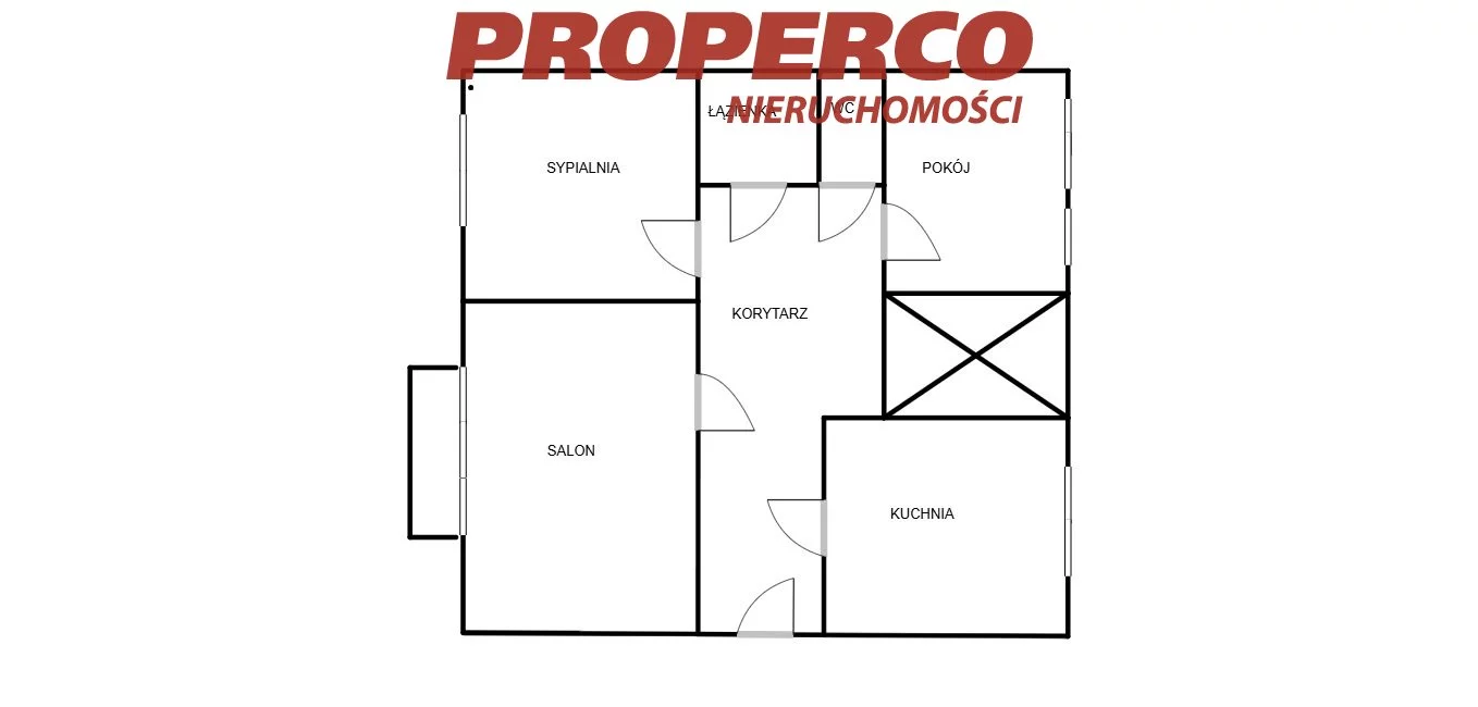 3 pokoje, mieszkanie 68,60 m², piętro 1, oferta nr , PRP-MS-74486, Starachowice, Wojska Polskiego