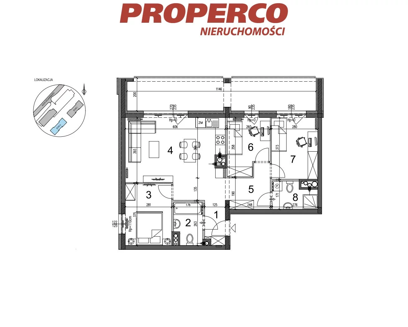 4 pokoje, mieszkanie 72,78 m², piętro 10, oferta nr , PRP-MS-73740, Kielce, KSM, Aleja Solidarności