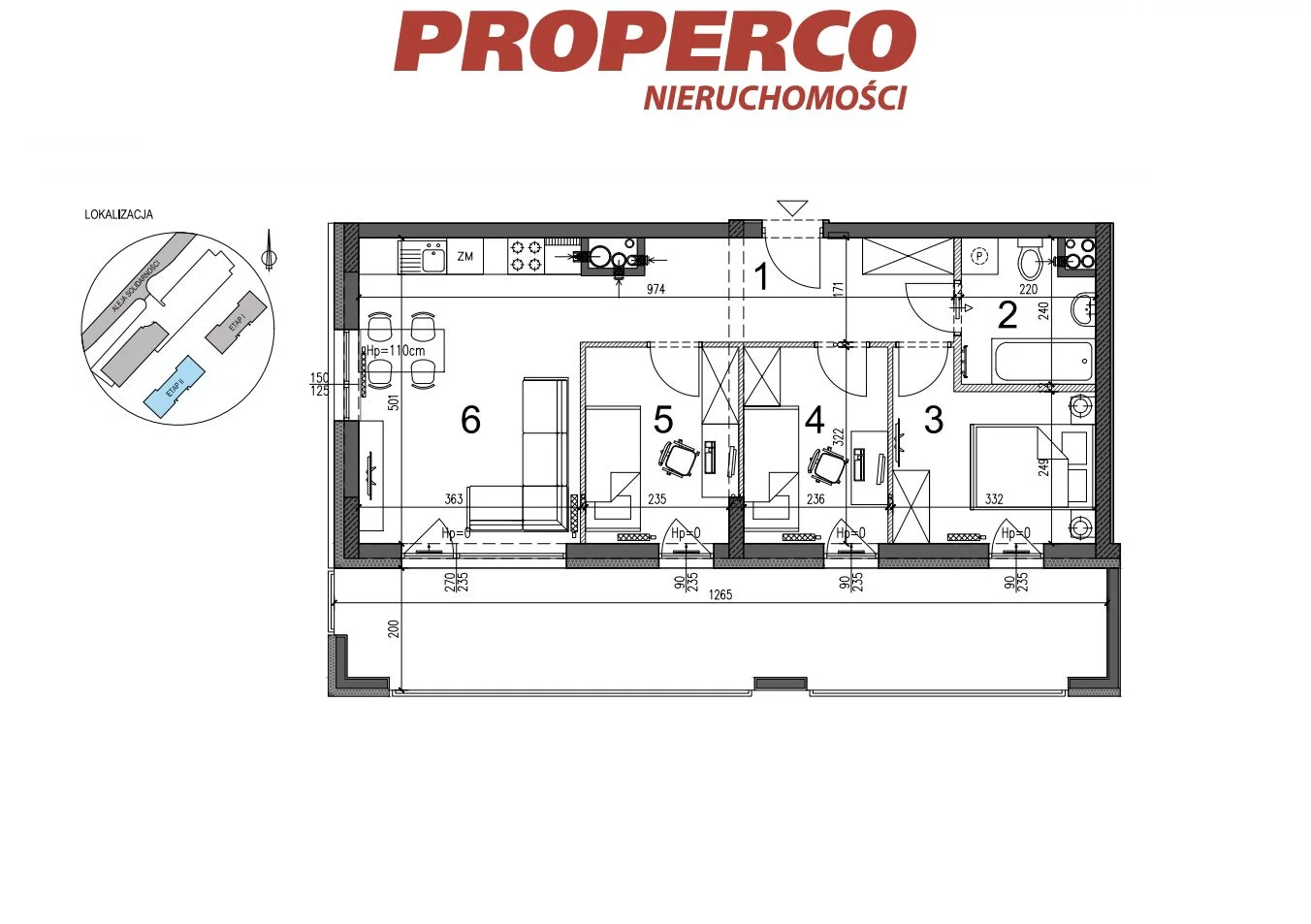 4 pokoje, mieszkanie 56,65 m², piętro 8, oferta nr , PRP-MS-73729, Kielce, KSM, Aleja Solidarności