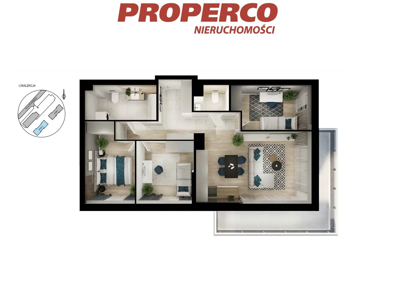 4 pokoje, mieszkanie 78,20 m², piętro 6, oferta nr , PRP-MS-73764, Kielce, KSM, Aleja Solidarności