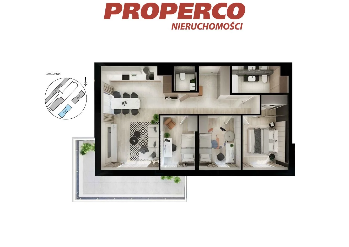 4 pokoje, mieszkanie 75,90 m², piętro 4, oferta nr , PRP-MS-73714, Kielce, KSM, Aleja Solidarności