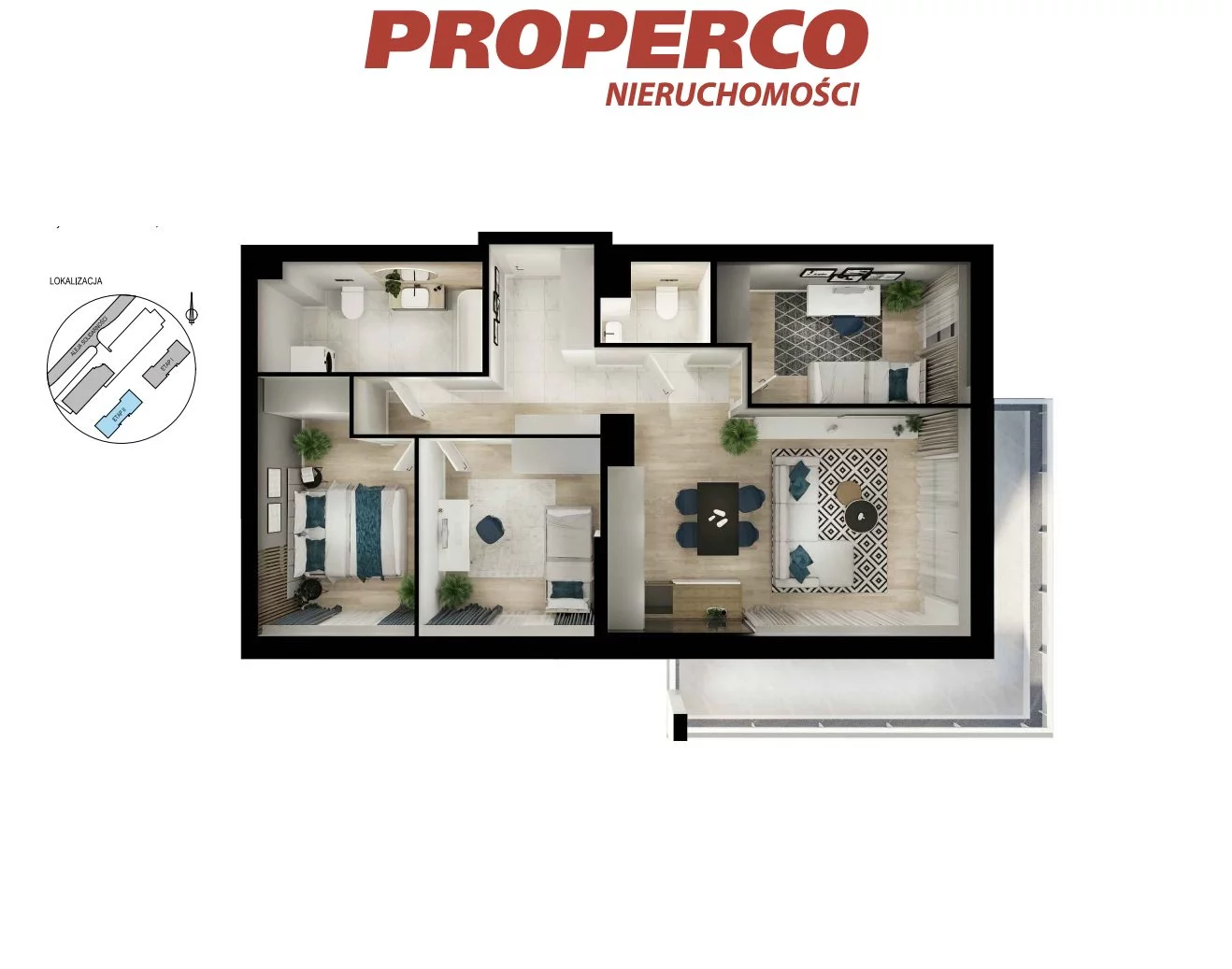 4 pokoje, mieszkanie 78,20 m², piętro 2, oferta nr , PRP-MS-73746, Kielce, KSM, Aleja Solidarności