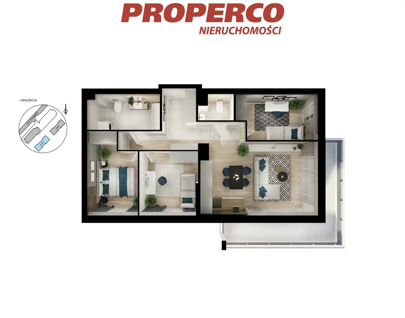 4 pokoje, mieszkanie 78,20 m², piętro 5, oferta nr , PRP-MS-73757, Kielce, KSM, Aleja Solidarności
