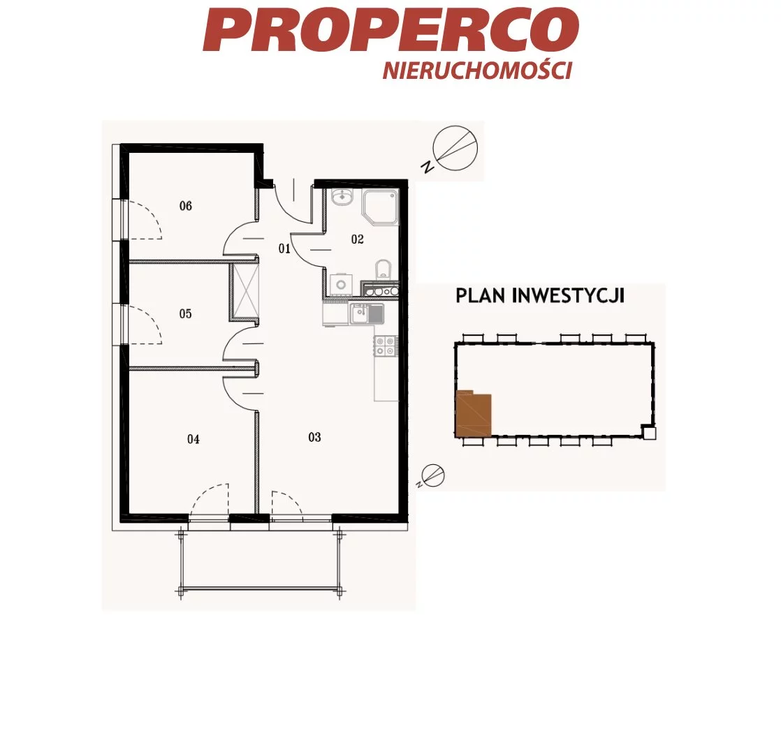 4 pokoje, mieszkanie 49,30 m², piętro 2, oferta nr , PRP-MS-73575, Jędrzejów