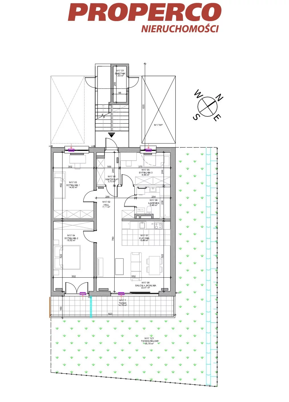 4 pokoje, mieszkanie 83,89 m², parter, oferta nr , PRP-MS-73792, Kielce