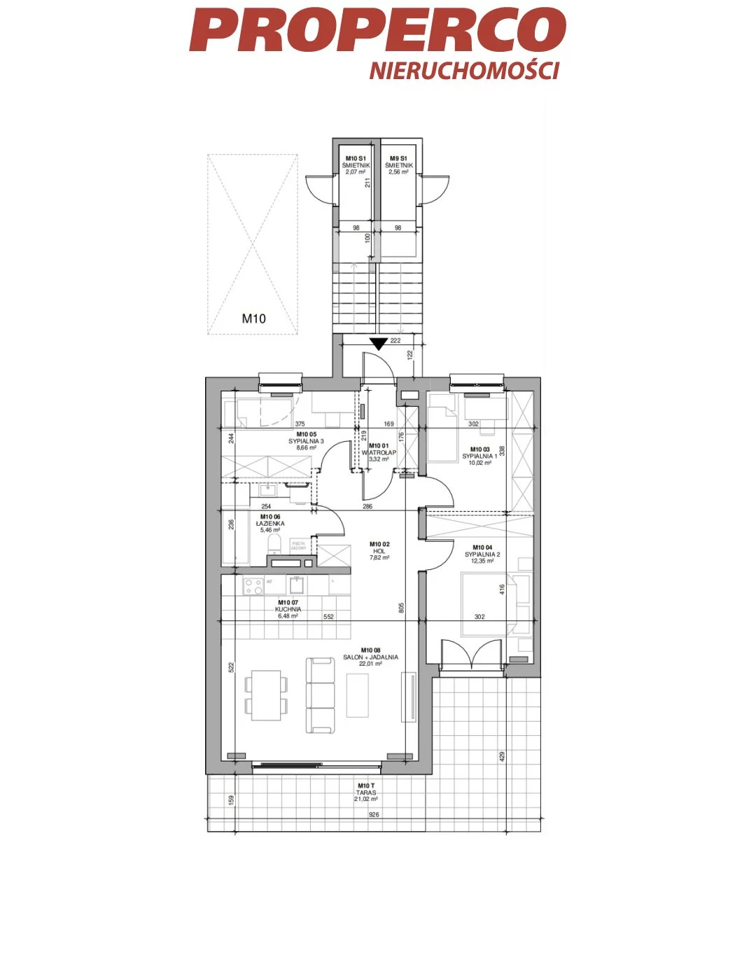 4 pokoje, mieszkanie 76,10 m², piętro 1, oferta nr , PRP-MS-73795, Kielce, Maciejówka