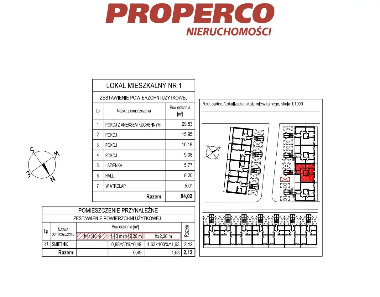 4 pokoje, mieszkanie 84,02 m², parter, oferta nr , PRP-MS-73799, Kielce, Maciejówka