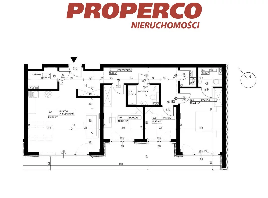 4 pokoje, mieszkanie 85,83 m², piętro 3, oferta nr , PRP-MS-74246, Pińczów