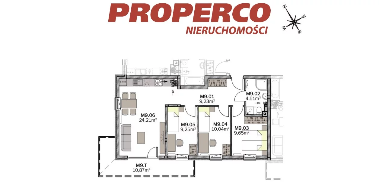 4 pokoje, mieszkanie 66,81 m², piętro 1, oferta nr , PRP-MS-75227, Kielce, Baranówek, Żółkiewskiego