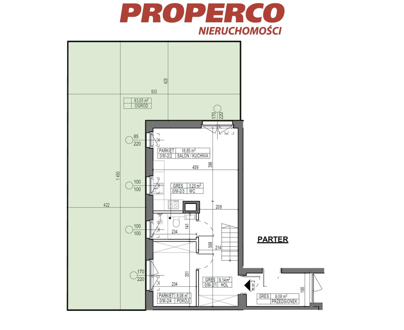 5 pokoi, mieszkanie 81,38 m², parter, oferta nr , PRP-MS-72639, Lesznowola