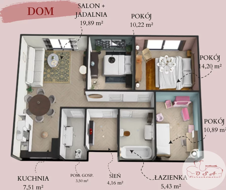 Dom 79,94 m², oferta nr , 684/4398/ODS, Mosina