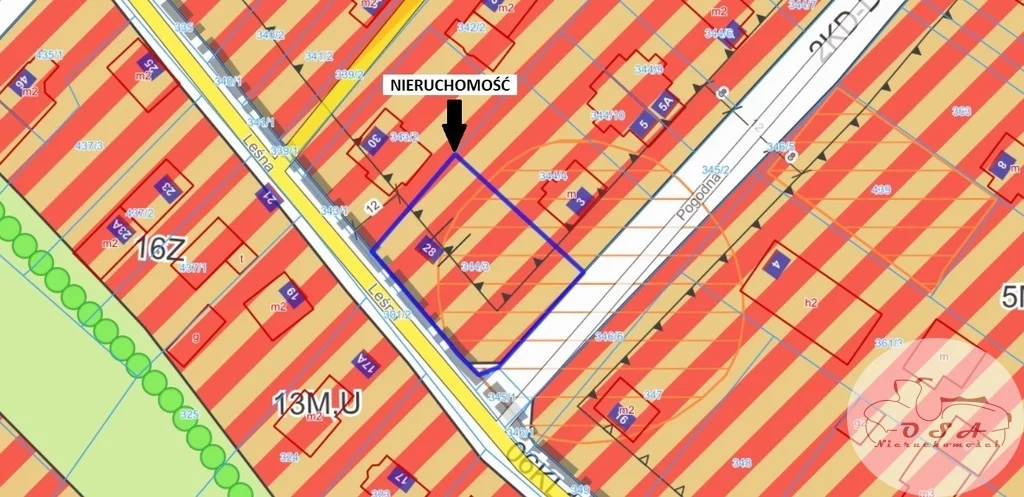 Działka 1 068,00 m², oferta nr , 524/4398/OGS, Łęczyca, Leśna