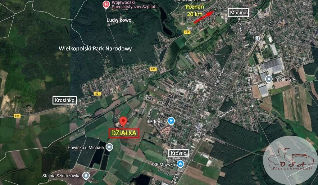 Działka 5 159,00 m², oferta nr , 540/4398/OGS, Mosina