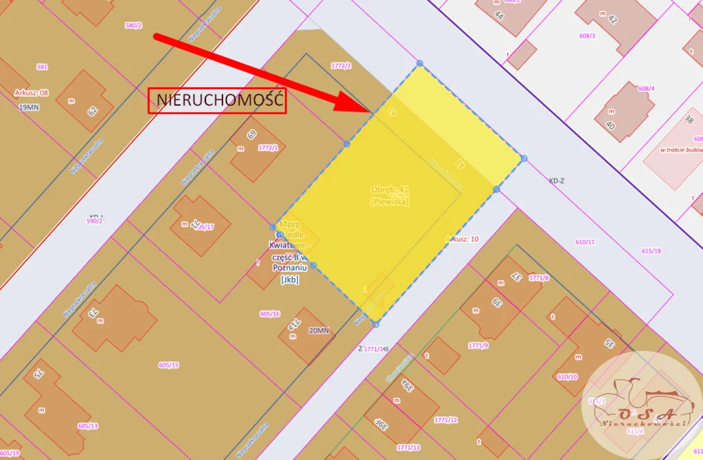 Działka 1 426,00 m², oferta nr , 449/4398/OGS, Poznań, Szarotkowa