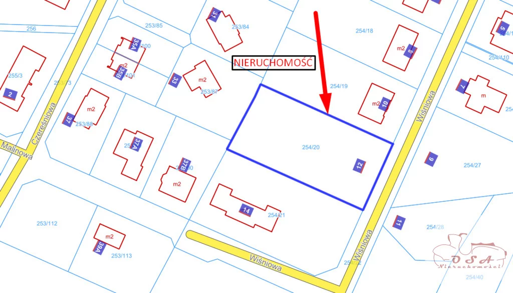 Działka 1 826,00 m², oferta nr , 506/4398/OGS, Borówiec, Wiśniowa