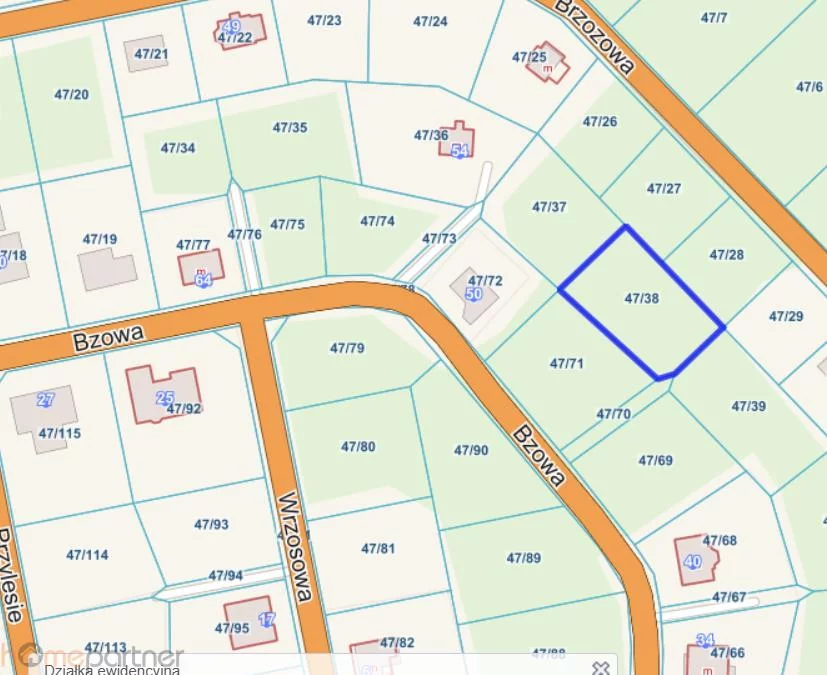Działka 1 197,00 m², oferta nr , 19357, Miłoszyce, Bzowa