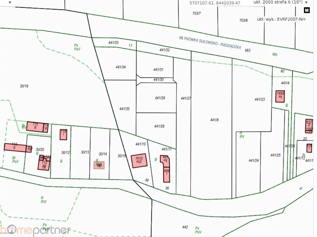 Działka 2 345,00 m², oferta nr , 19351, Sułów, Łąkowa