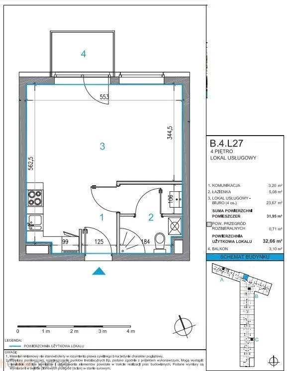 1 pokój, apartament 28,32 m², piętro 1, oferta nr , 19052, Wrocław, Krzyki-Partynice, Krzyki, Armii Krajowej