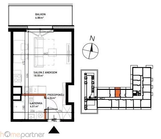 1 pokój, apartament 27,01 m², piętro 5, oferta nr , 19286, Wrocław, Stare Miasto, Czysta