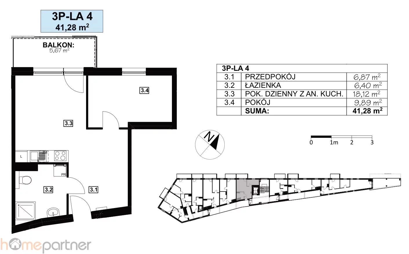 1 pokój, mieszkanie 41,28 m², piętro 3, oferta nr , 19249, Międzyzdroje, Marii Skłodowskiej-Curie
