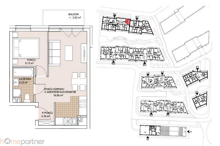 Apartament na sprzedaż, 37,00 m², 2 pokoje, piętro 4, oferta nr 16735