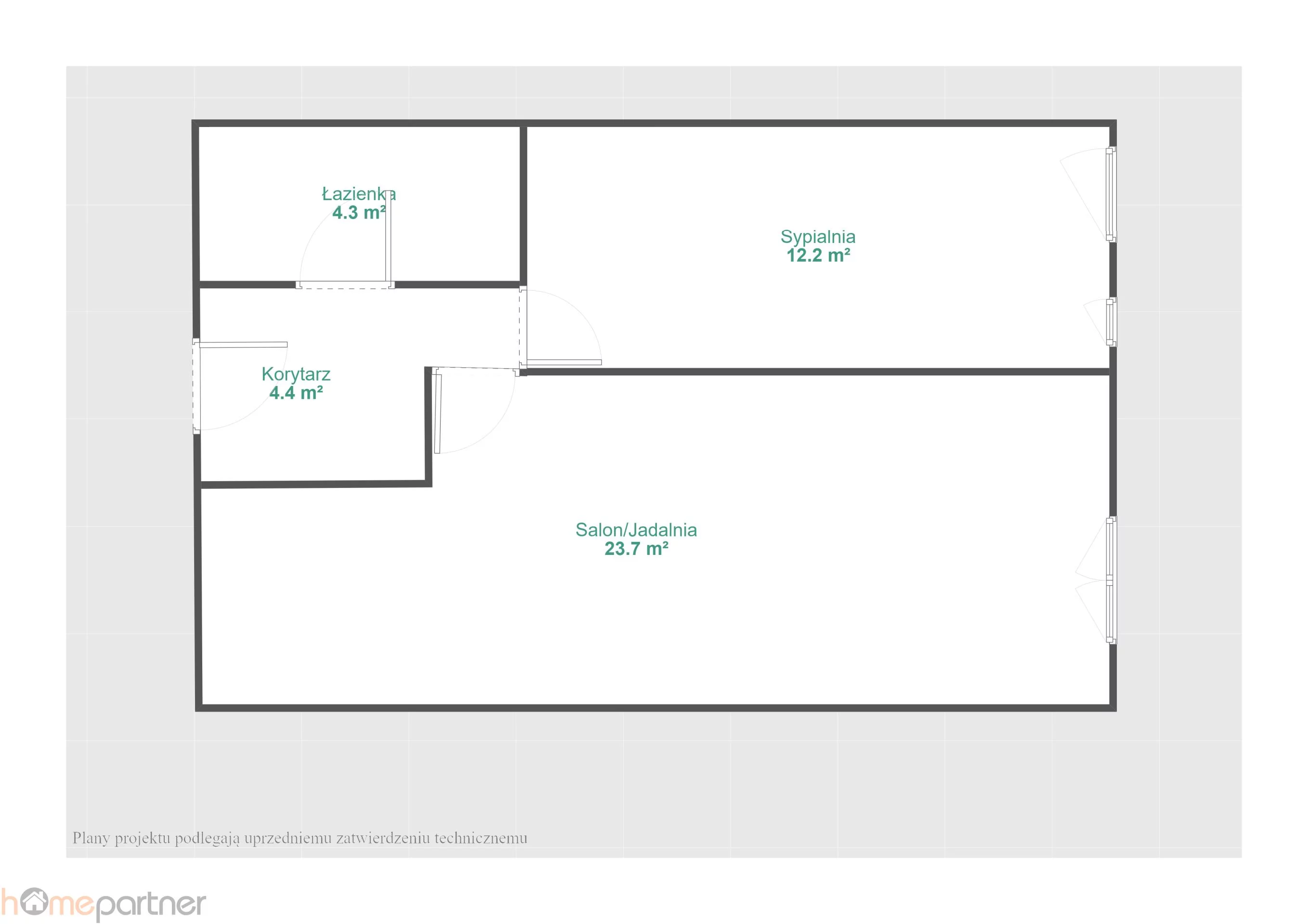 2 pokoje, apartament 44,77 m², piętro 2, oferta nr , 19266, Wrocław, Stare Miasto, Jana Pawła II