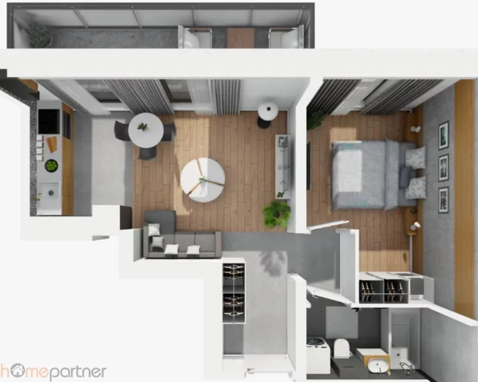 2 pokoje, mieszkanie 39,26 m², piętro 4, oferta nr , 19259, Wrocław, Krzyki-Partynice, Krzyki, al. Karkonoska