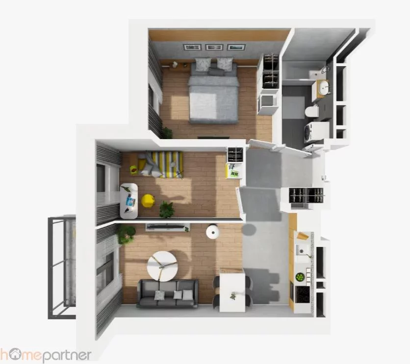 3 pokoje, mieszkanie 51,27 m², piętro 6, oferta nr , 19255, Wrocław, Krzyki-Partynice, Krzyki, al. Karkonoska