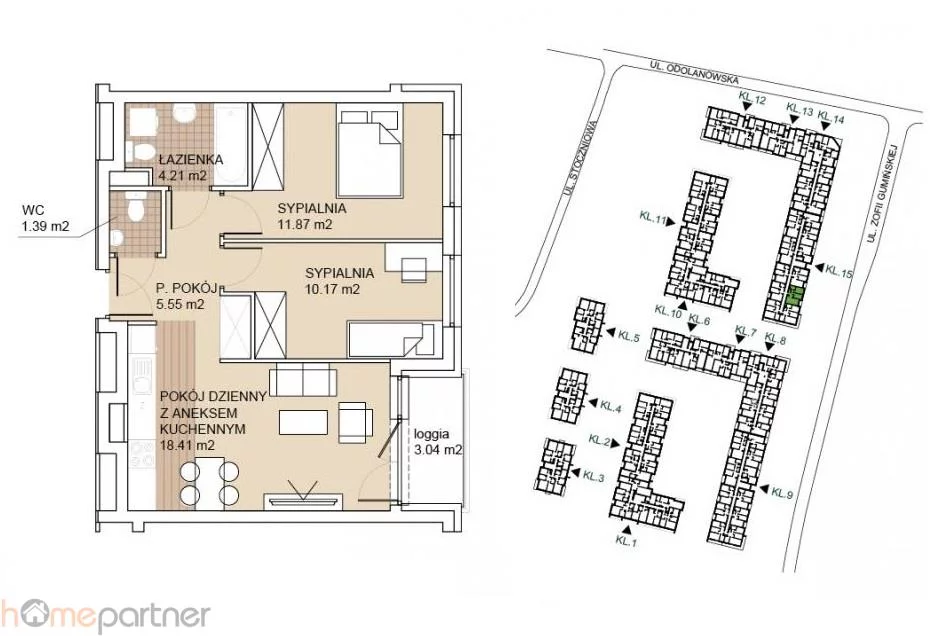 3 pokoje, apartament 51,60 m², piętro 4, oferta nr , 19394, Wrocław, Psie Pole-Zawidawie, Psie Pole, Odolanowska