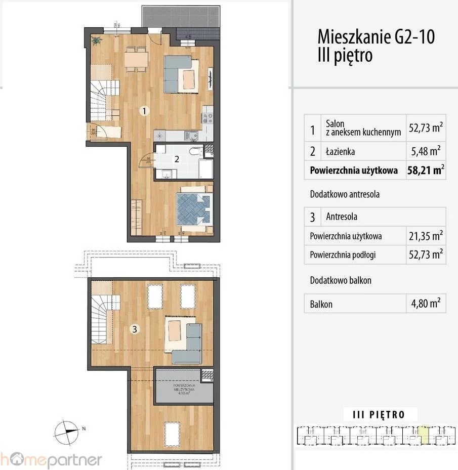 3 pokoje, mieszkanie 79,56 m², piętro 3, oferta nr , 19526, Smolec