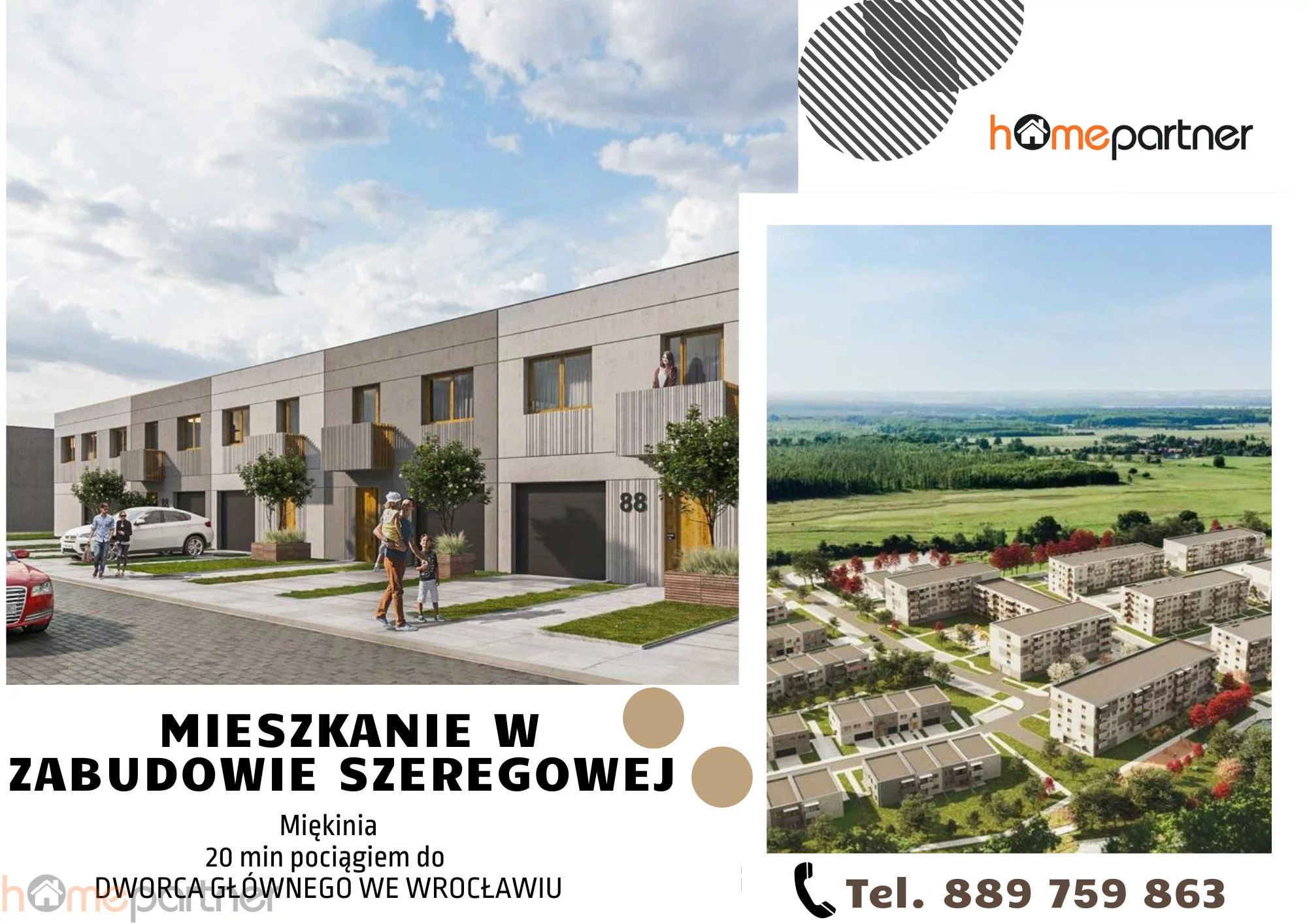 Mieszkanie czteropokojowe 88,05 m², Miękinia, Dolnobrzeska, Sprzedaż