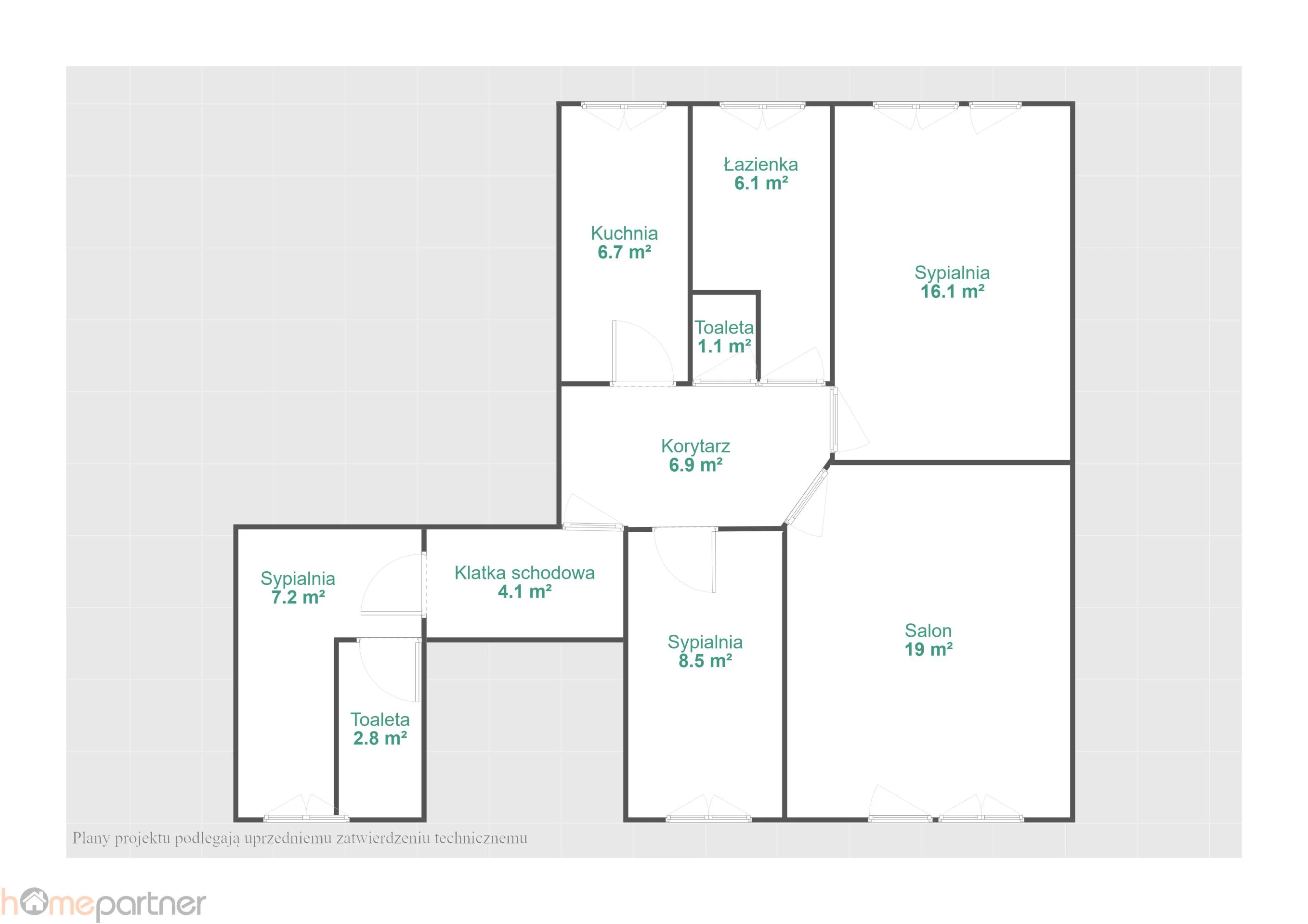 Mieszkanie na sprzedaż, 76,85 m², 4 pokoje, 3 piętro, oferta nr 17935