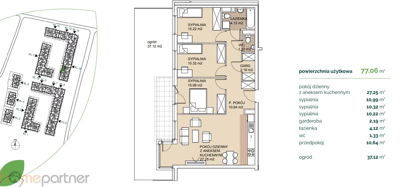 4 pokoje, mieszkanie 77,06 m², parter, oferta nr , 19268, Wrocław, Psie Pole-Zawidawie, Psie Pole, Odolanowska