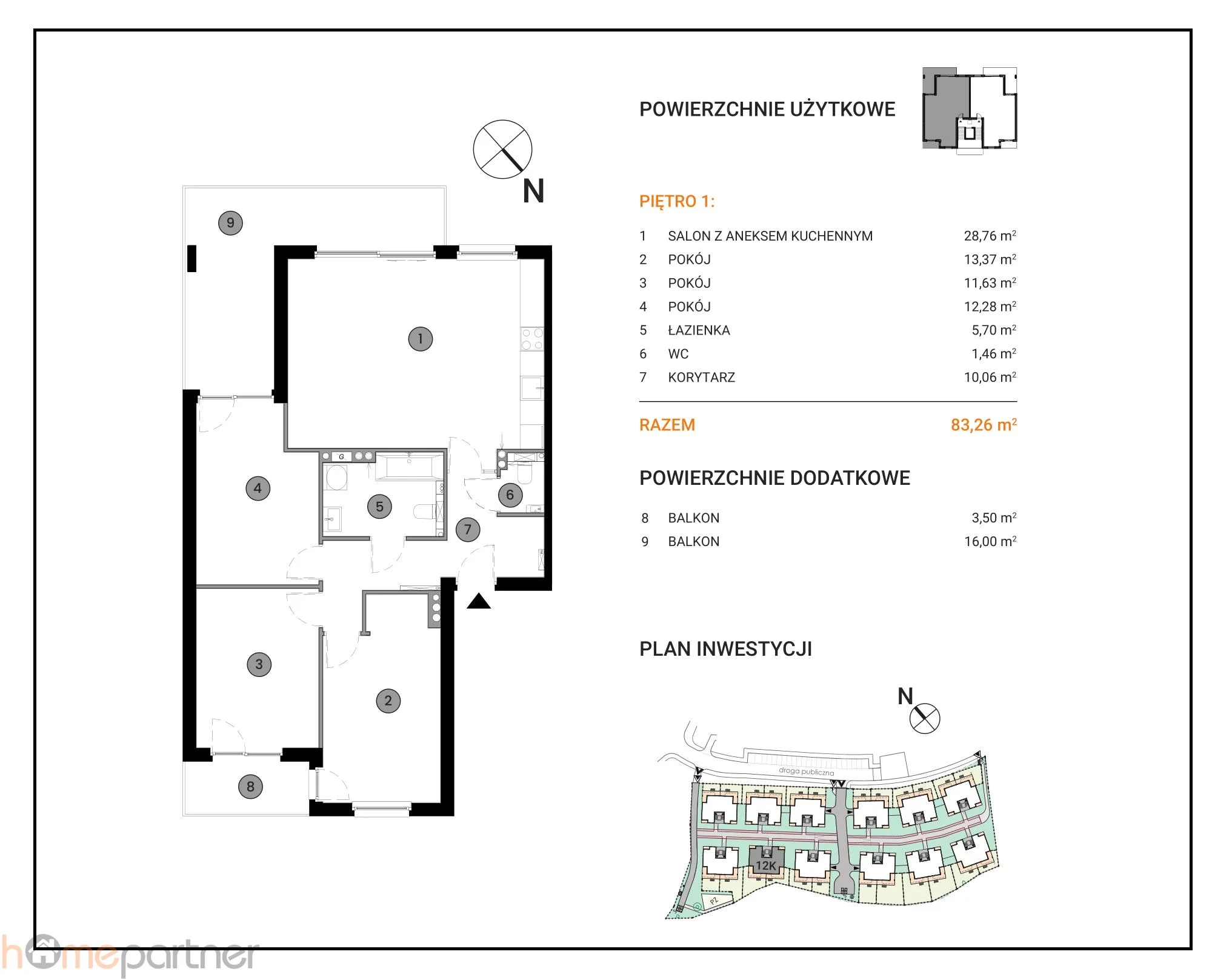 4 pokoje, apartament 83,26 m², piętro 1, oferta nr , 19283, Wrocław, Psie Pole-Zawidawie, Psie Pole, Rafała Wojaczka