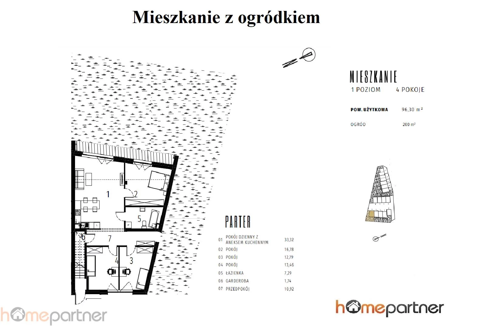 4 pokoje, apartament 96,30 m², parter, oferta nr , 19264, Wrocław, Krzyki-Partynice, Krzyki, gen. Tadeusza Kutrzeby