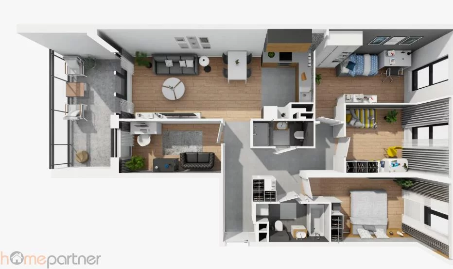 5 pokoi, mieszkanie 91,32 m², piętro 5, oferta nr , 19254, Wrocław, Krzyki-Partynice, Krzyki, al. Karkonoska